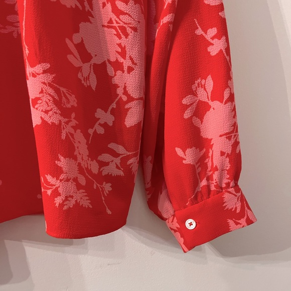 Lord & Taylor Floral Chiffon Blouse - Picture 4 of 5